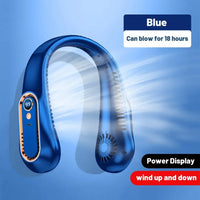 2026 New 5-Speed Neck Fan Portable Fan with 720° Dual-Sided Cooling Wind Digital Display USB Rechargeable for Outdoor Gym Office