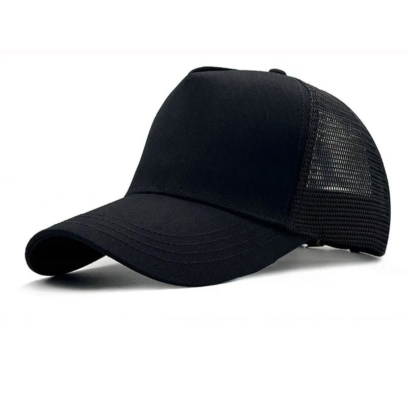 Summer Big/Small Head Mesh Baseball Cap Outdoors Large Sun Caps Oversize Plus Size Trucker Hat 55-60cm 60-65cm