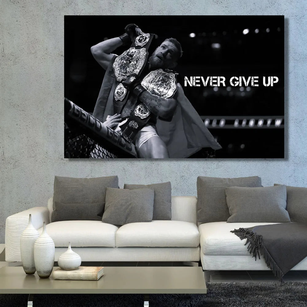 Inspirational Boxing Conor McGregor Professional Boxers Poster Canvas Print Painting Wall Decor Wall Art Gym Room Decoration