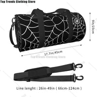 Halloween Spiderweb Sport Bags Scary Spooky with Shoes Gym Bag Oxford Men Women Design Handbag Swimming Cute Fitness Bag