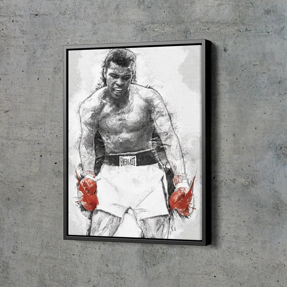 Mike Tyson Vs Muhammad Ali Boxing Wall Art, HD Canvas Print Poster, Suitable for Home, Living Room, Room Decoration