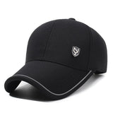 Summer Men's Black Breathable Cap Versatile Korean Version Versatile Men's Baseball Outdoor Recreational Fishing Sun Hat 56-60cm
