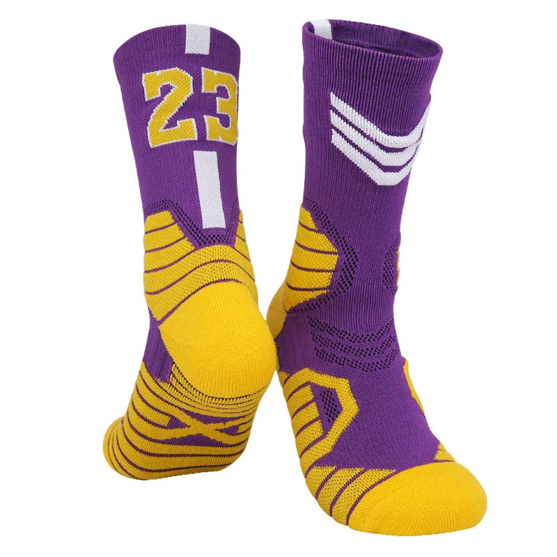 Men's Basketball Socks Number Sports Socks Thickened Towel Bottom Outdoor Cycling Running Basket Women Adult calcetines Socks