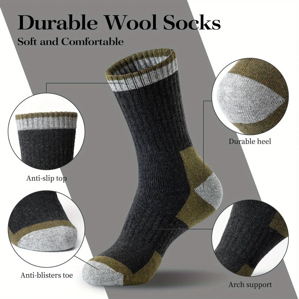 Winter Merino Wool Socks Thickened Warm Moisture Wicking Hiking Socks Men Women Thermal Breathable Durable Cycling Socks