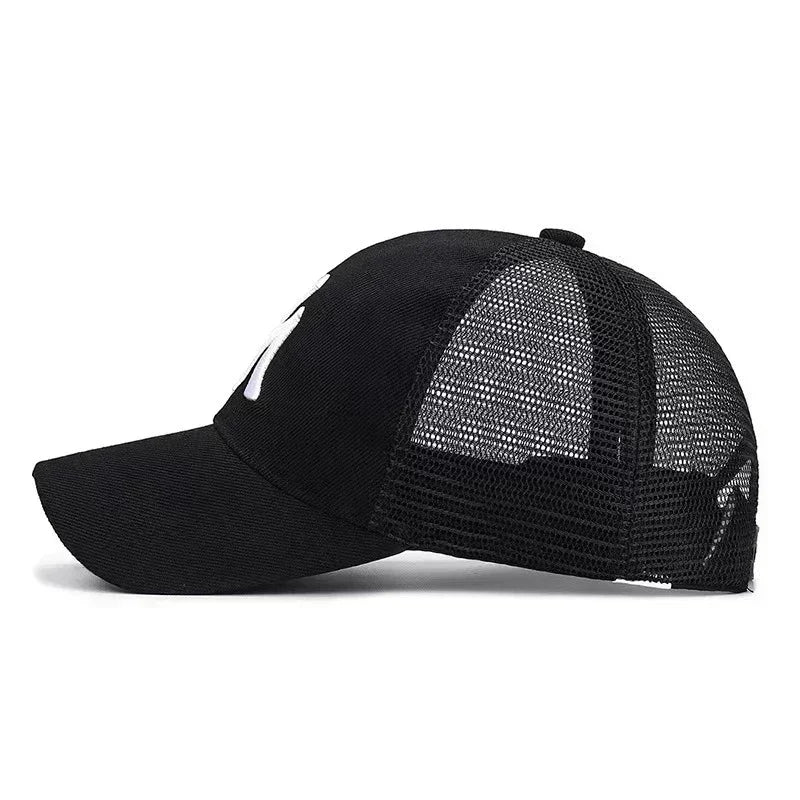 Hat Summer Embroidery Letters Breathable Duck Tongue Cap Female Sports Sun Hat Male Casual Outdoor Mesh Baseball Cap