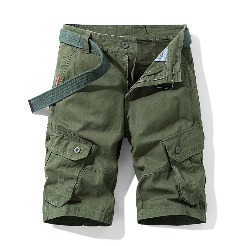 High Quality Men Cotton 100% Cargo Shorts New Summer Man Multi Pockets Casual Shorts Jogger Sportswear Pants Male Shorts Pants