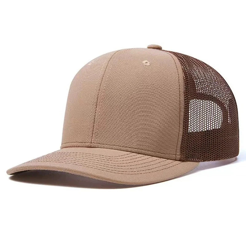 Hot Sale Unisex Cap Slight Curved Brim Style Trucker Hat Men & Women Casual Outdoor Breathable Summer Cap
