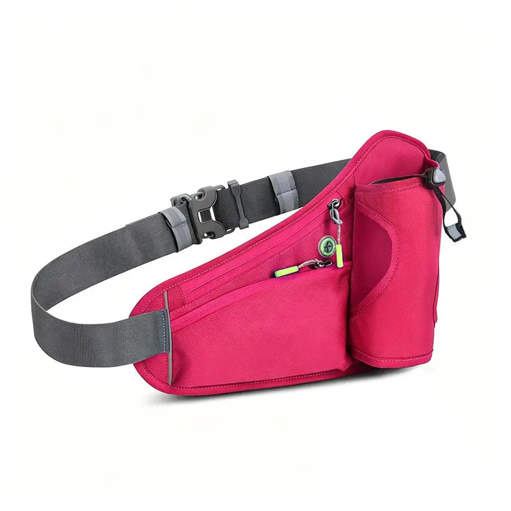 Fanny Pack with Water Bottle Holder Crossbody Bag with Extension Strap Running Belt Hydration Waist Pack for Walking Running