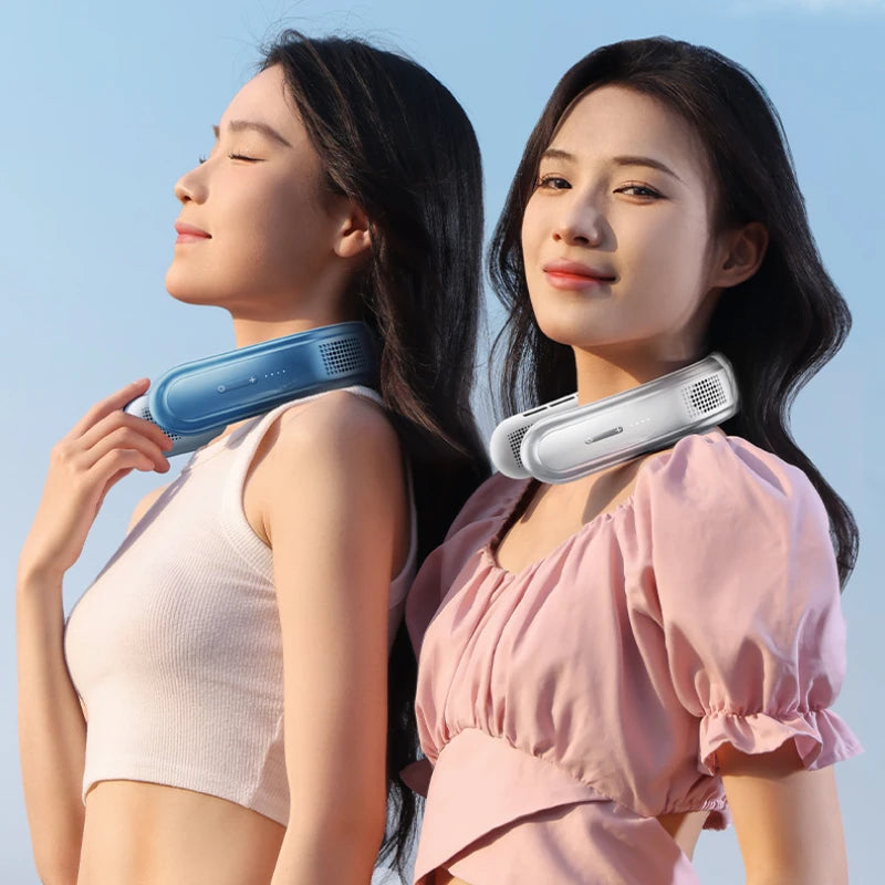 New Portable Neck Fan Rechargeable Mini Neck Cooler 3 Speeds Cooling Wind 10000mAh Electric Ventilador for Home Camping Outdoor