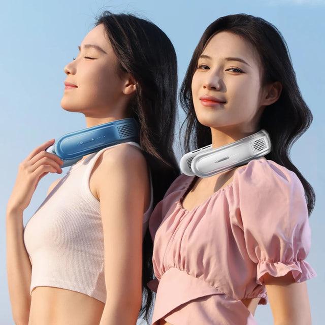 New Portable Neck Fan Rechargeable Mini Neck Cooler 3 Speeds Cooling Wind 10000mAh Electric Ventilador for Home Camping Outdoor