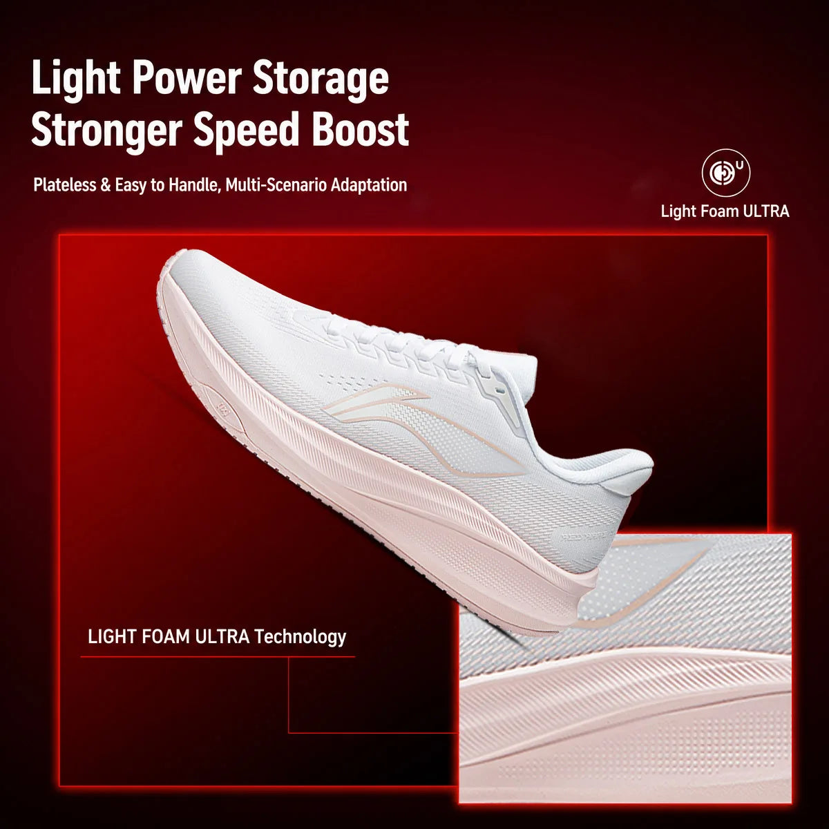 Li-Ning Women's RED HARE 9 Racing Running Shoes LIGHT FOAM ULTRA Breathable Stable Anti-slip LiNing Training Sneakers ARPW004