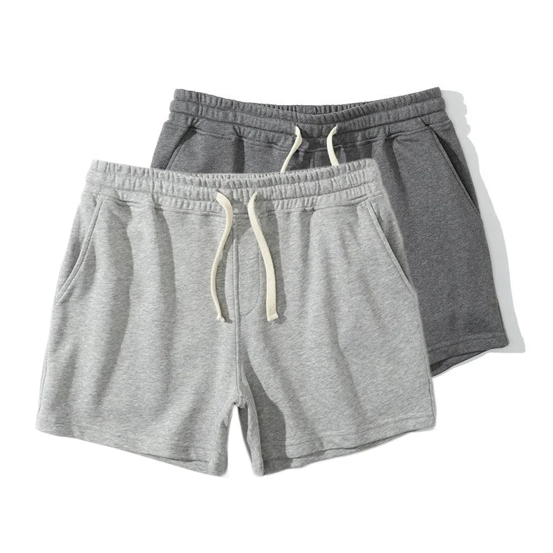 2025 Gym Summer Fitness Shorts Mens Elastic Casual Sport Shorts 2Pcs Breathable Surffing Seaside Resort Solid Running Sportswear