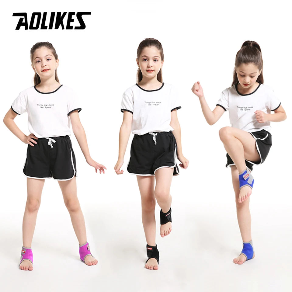 AOLIKES 1 Pair Kids Ankle Strap for Cycling Running Gym Children Sport Ankle Brace Support Guard Protector Boy Girl Tobillera