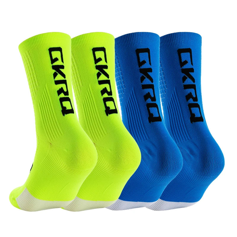 GKRQ 4pairs 2025 New Cycling Socks Bike Nurse Compression Road Bike Running Mtb Knee-high White Sports Funny Brand Black