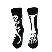 1 Pair Halloween Skeleton Ghost Claw Cartoon Print Casual Socks for Men and Women Mid-Calf Socks Autumn Winter Socks for Girls