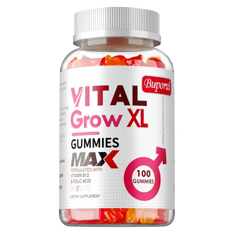 Vital Grow XL Male Gummies - Supports Longer Male Performance, Promotes Muscle Growth, Increases Energy, and Improves Blood Flow