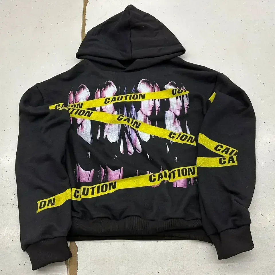 Drolandmiller Death Forest Hoodies Women Goth Streetwear Tops Grunge Punk Harajuku Sweatshirt Oversized Hoodie Y2k Clothes