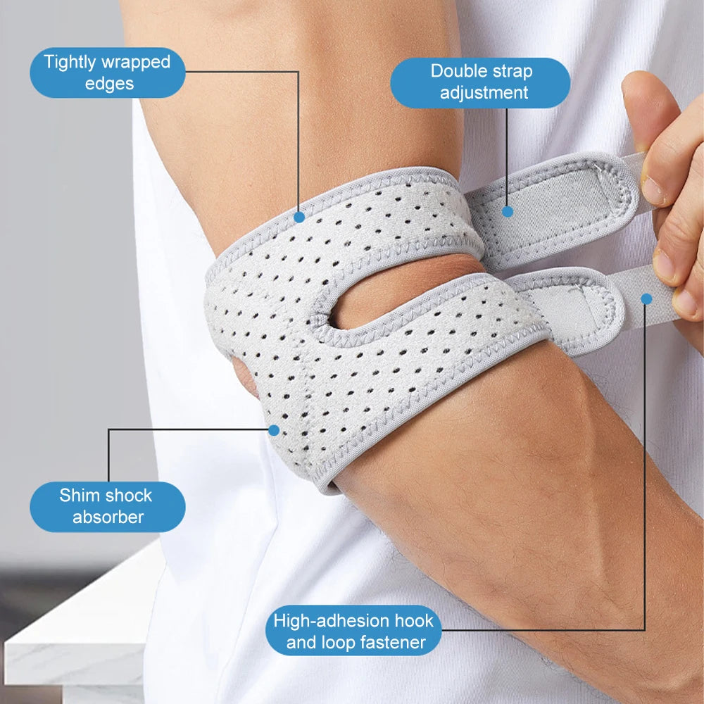 1PCS Breathable Neoprene Elbow Brace,Adjustable Arm Support Strap for Tennis Elbow, Golfer's Elbow, Tendonitis, Arthritis Relief