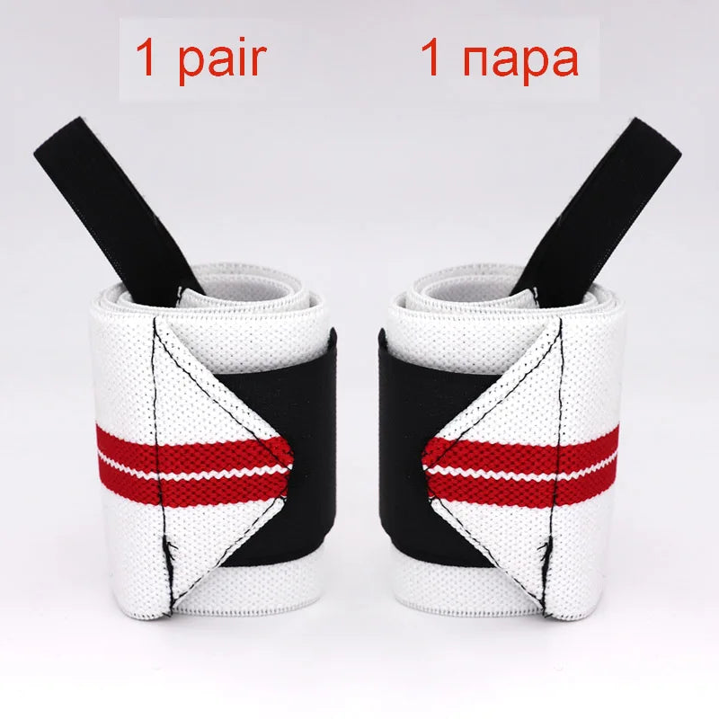1 Pair Adjustable Bandages Weightlifting Wristbands Wrist Protector Brace Support Professional Sports Grey whole sale