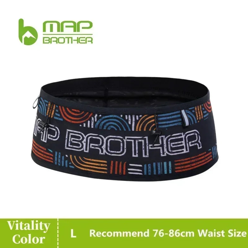 MAP BROTHER W1002 Hydration Running Belt Waist Pack Travel Money Bag Trail Marathon Gym Workout Fitness Mobile Phone Holder Bag