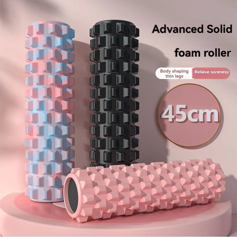 45cm Deep Tissue Massage Roller High‑Density Muscle Massager for Leg Back Body Pain Relief Fitness Exercise Yoga Home Fitness