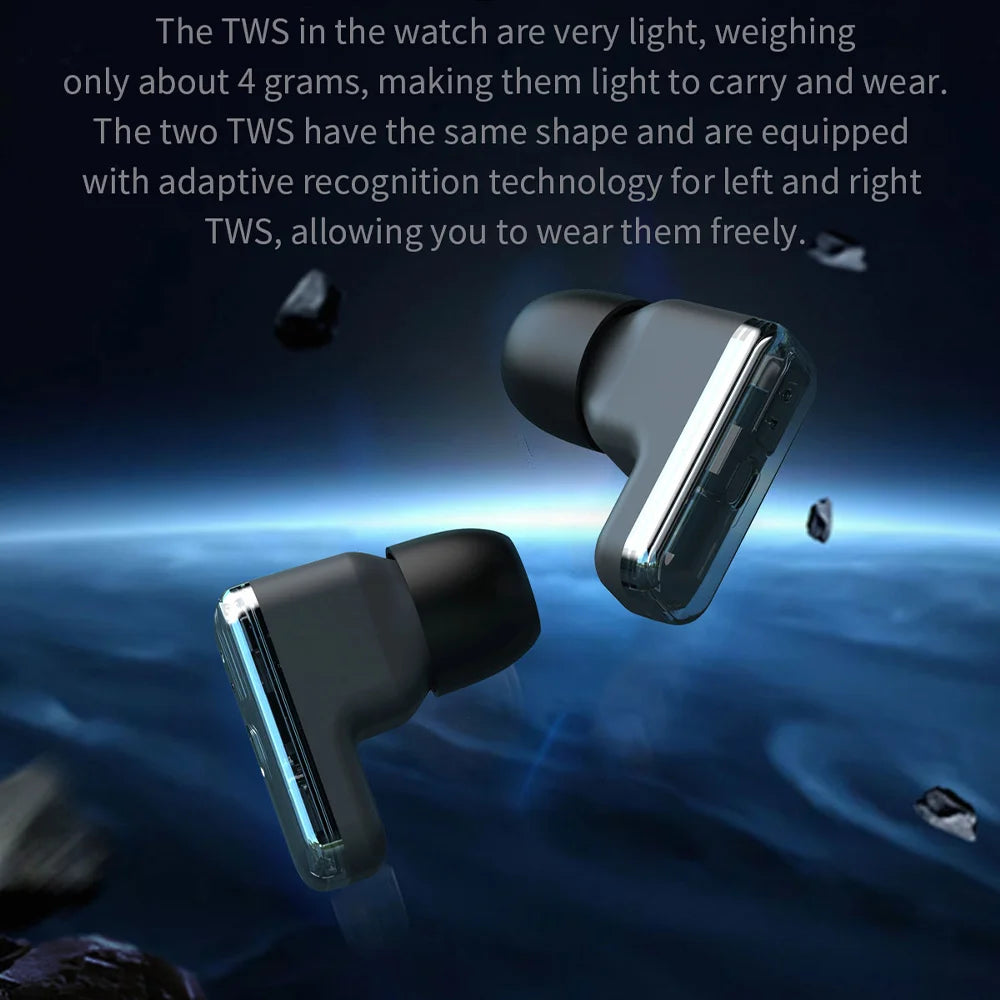 2026 T-REX3 New 2 in 1 Smart Watch With Earbuds Smart Watch TWS Bluetooth Earphone Heart Rate Blood Oxygen Monitor Sports Watch