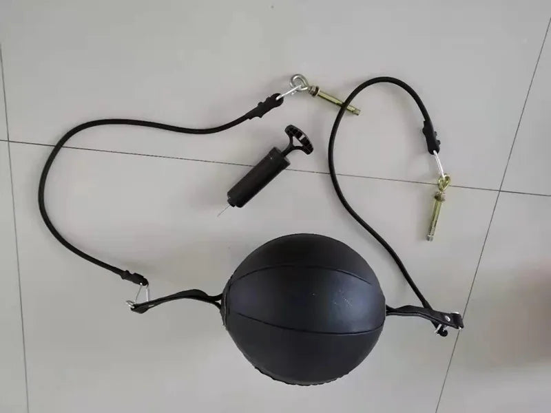 Double End Boxing Reflex Speed Balls, Leather Punching Ball, Pear Boxing Bag, Inflatable, Fitness Training