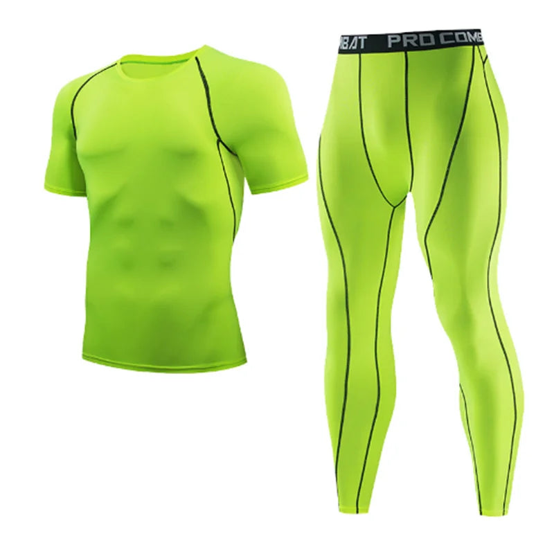 Running Yoga Cycling Compression Suit Basketball Track And Field Training Suit Sports Training Slim-fit Sweat Absorption Suit
