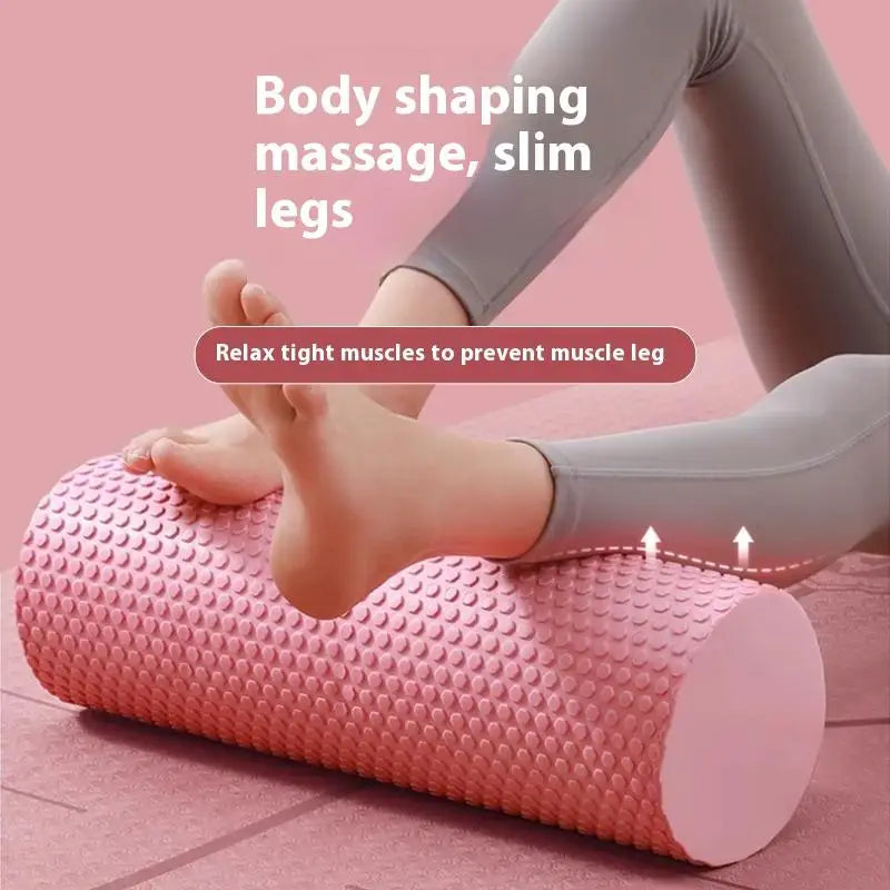 New【Yoga Roller Round EVA Foam Cylinder Roller For Pilates Exercise Enhanced Home Workouts Diameter 10cm Length 30cm】