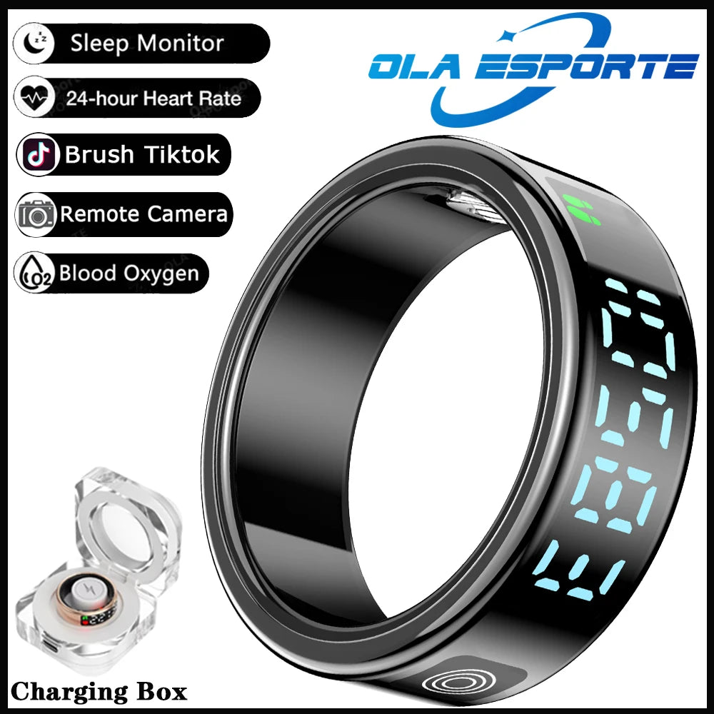2026 NEW Smart Ring Men Women Charging Case HR SpO2 Blood Pressure Sleep Sport IP68 5ATM Waterproof Holiday Gift Android IOS