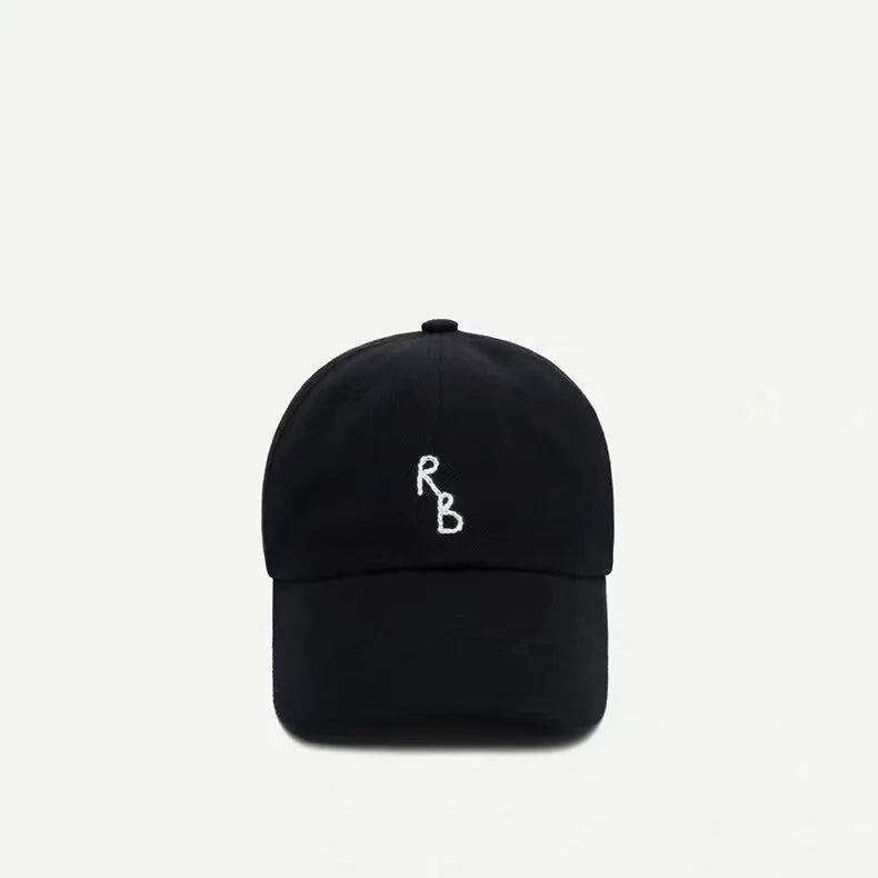INS Monogram Cotton British Outdoor Sport Baseball Cap for Men Women Hand-Dyed Soft Fabric Dad Hand-Embroidered Letters Hats
