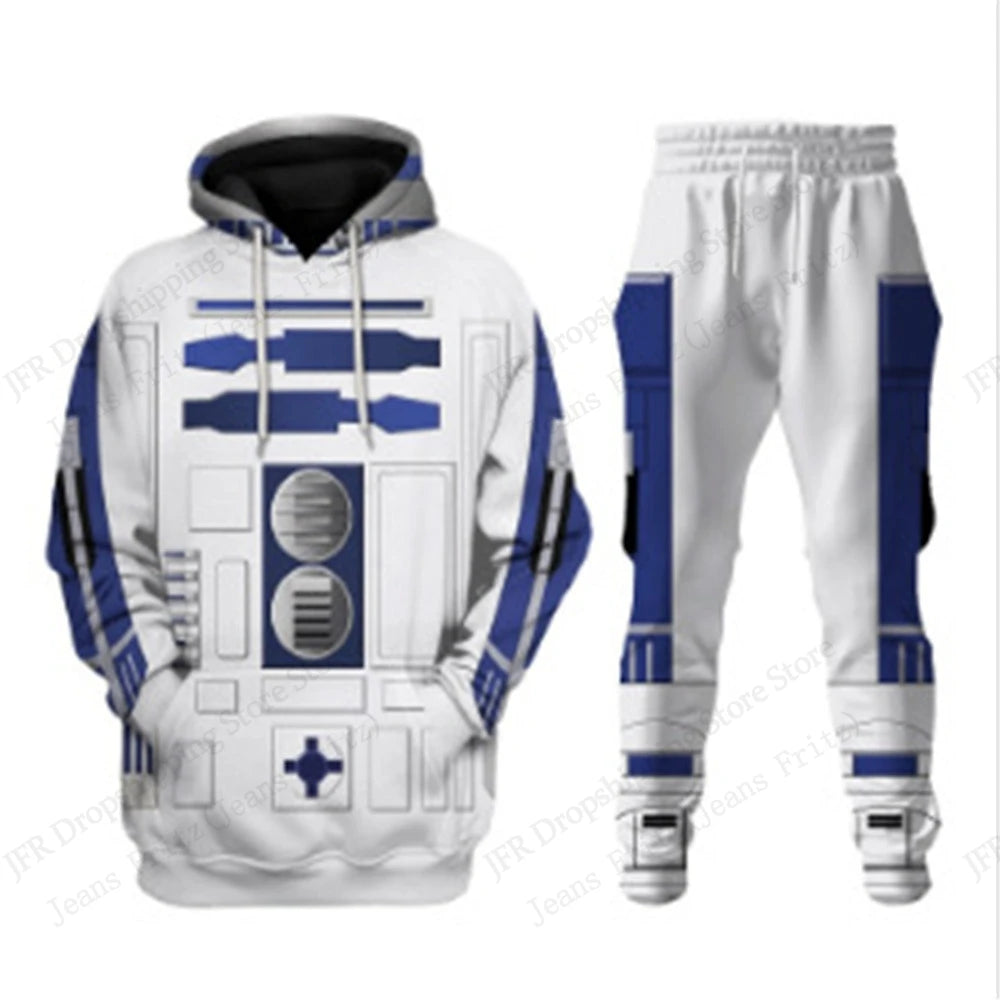 Two Piece Hoodie Pant Sets Anime Movie Armor 3d Print Sets Men Women Fashion Hoodie+Pant 2 Piece Suit Run Sports Tracksuit New