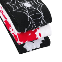 Good-looking Halloween Bleeding Socks Black Solid Color Cartoon Bat Sock Holiday Costume Party Skull Stockings Cool Girls' Style