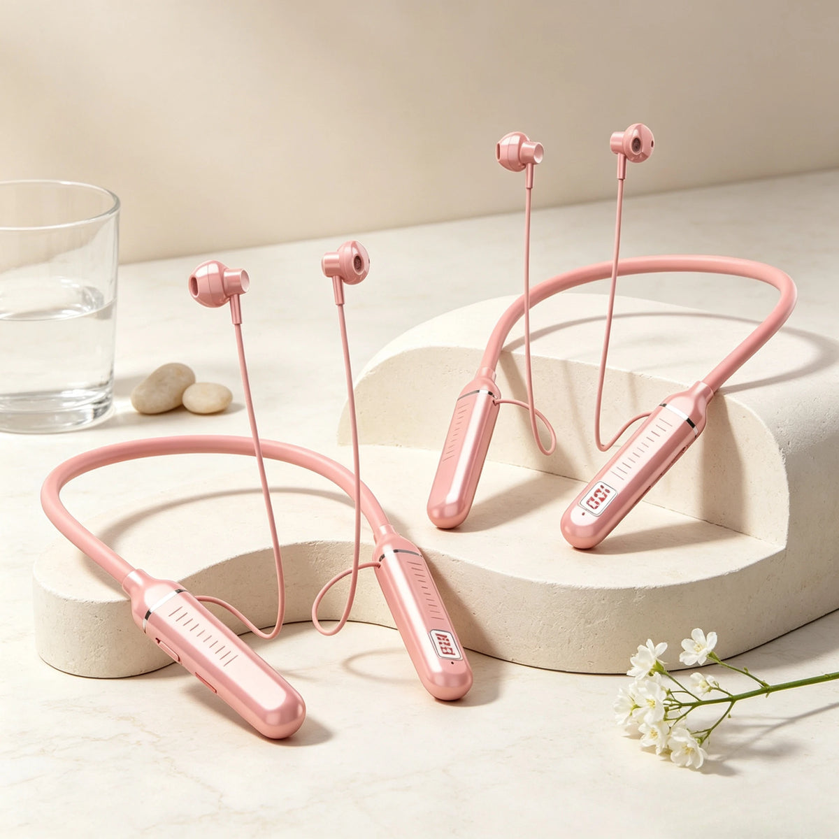 K58pro Wireless Earphones Bluetooth 5.3 Neckband Headphones Gaming LED Display HIFI Headset Sports TWS Earbuds With Mic TF Card