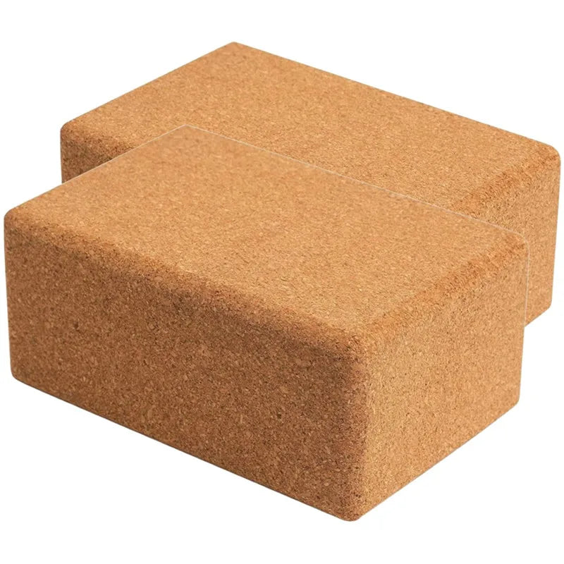 1/2Pcs Cork Yoga Blocks Non-Slip&Anti-Tilt Block Training Exercise Fitness Dance Tool for Stretching Body Shaping for Women Men