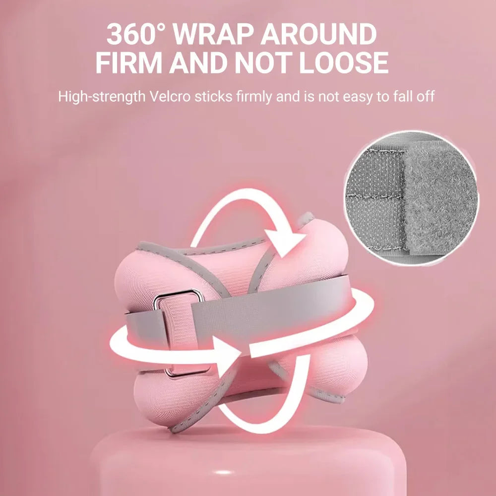2PCS Adjustable Ankle Brace Wristband Weight-bearing Soft Sand Weighted Sandbag Comfortable Breathable Wrist Ankle Weights