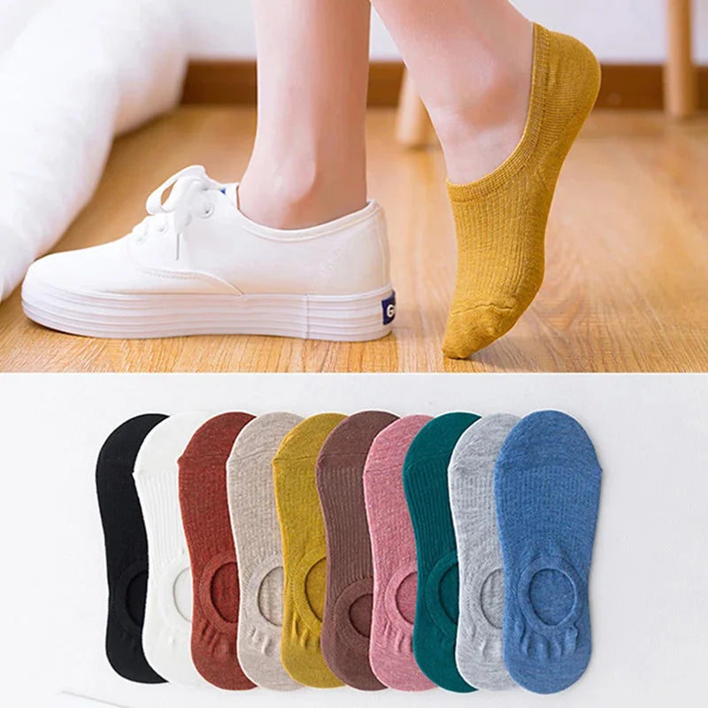 5 Pairs Socks Womens Summer Autumn Socks Women Quality Cotton Cute Set Japanese Style Sports Fashion Short Ankle Socks Harajuku