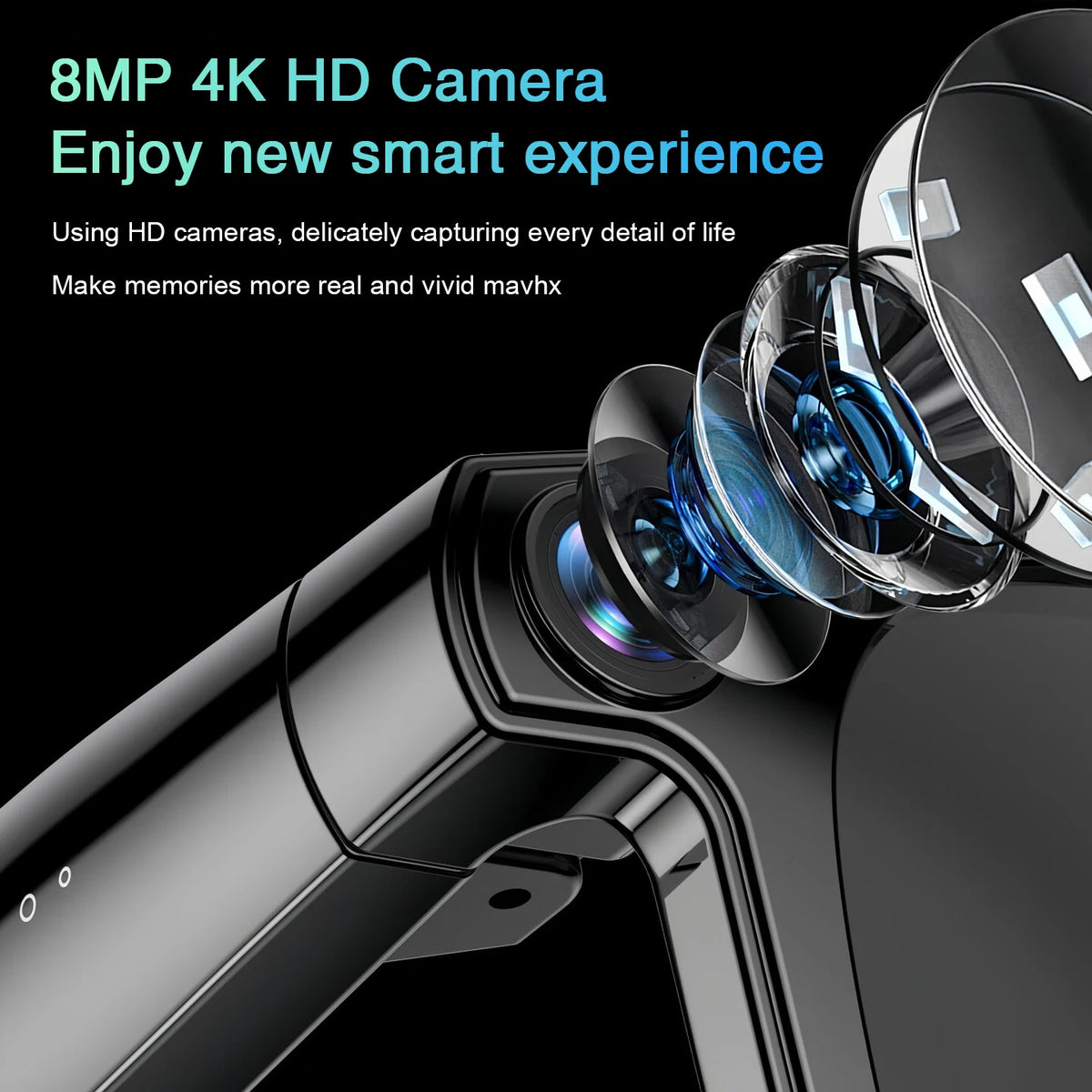 New AI Smart Glasses 8 Million HD Pixels Camera Photo 1080P HD Video Recording Sunglasses Call Music Play Men Women Glasses 2026