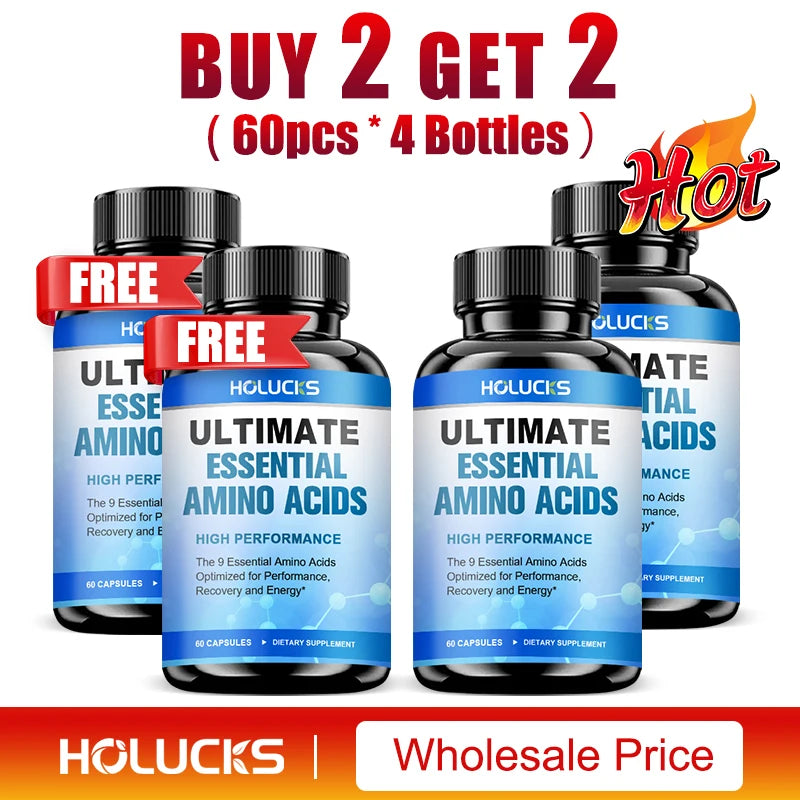 Advanced Body Building Amino Acid Capsules-Helps Increase Strength, Endurance, Protein Synthesis, Build Muscle Mass, Abs, Energy
