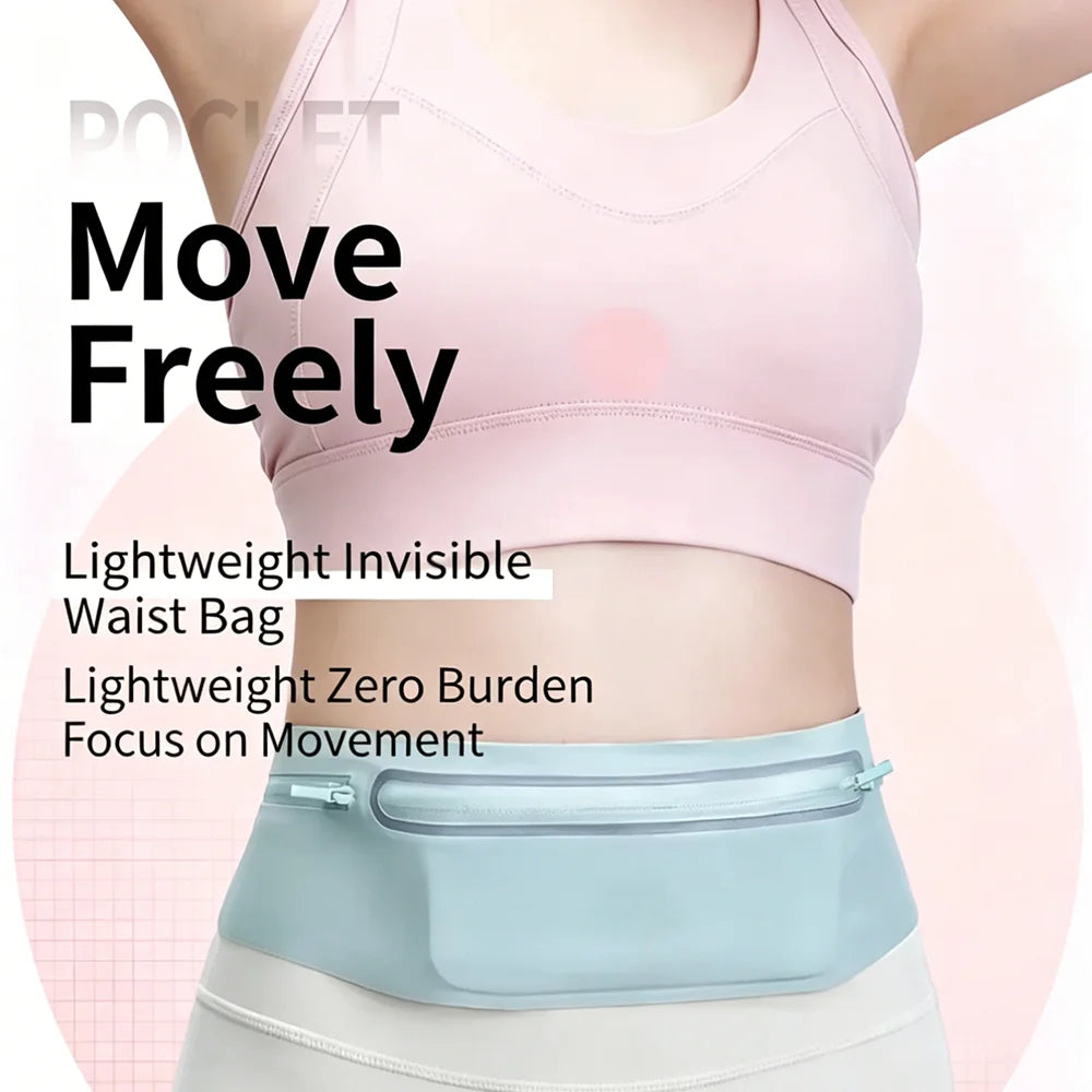 Waterproof Running Waist Pack Adjustable Belt Men Women Slim Running Bags Portable Outsides Jogging Gym Sports Cell Phone Pouch