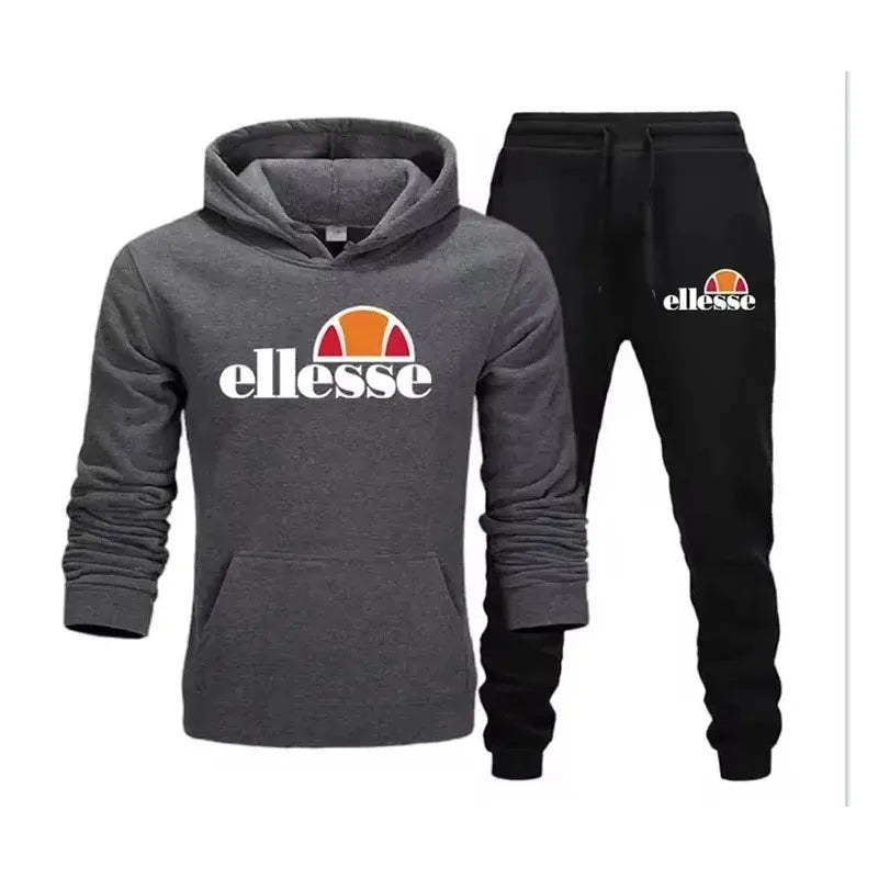2025 Trendy Hoodie Set Autumn Campus New Stripe Set Trendy Printed Hoodie Casual Pants, Essential for Trendy Men