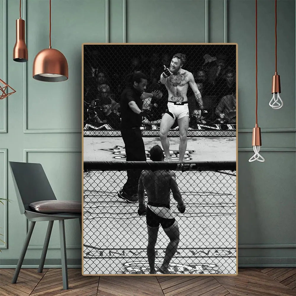 Inspirational Boxing Conor McGregor Professional Boxers Poster Canvas Print Painting Wall Decor Wall Art Gym Room Decoration