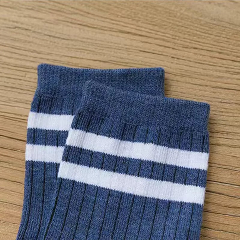 5 Pairs Of Men's Socks, Autumn And Winter Vintage Fun Fashion Athletic Socks, Sports Trend Socks