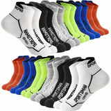 10/12 Pairs High-Quality Knitted Anti Odor Men Sports Socks Summer Sweat Absorbing Mesh Breathable Couple Running Casual Socks