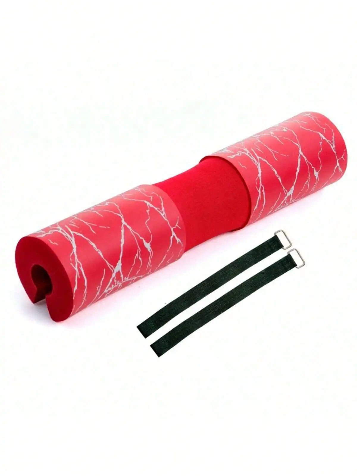 Foam Barbell Squat Pad for Hip‑Thrust Lunges, Relieve Neck‑Shoulder Stress, 1 Pad with 2 Straps, Multiple Colors Available