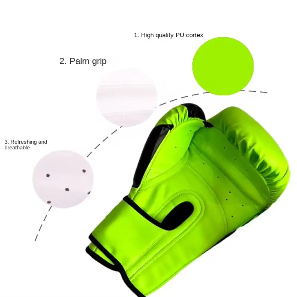 6/8/10/12/16Oz Kids Adult Boxing Gloves PU Breathable Professional Sanda Muay Thai Fighting Gloves Taekwondo Punching Gloves