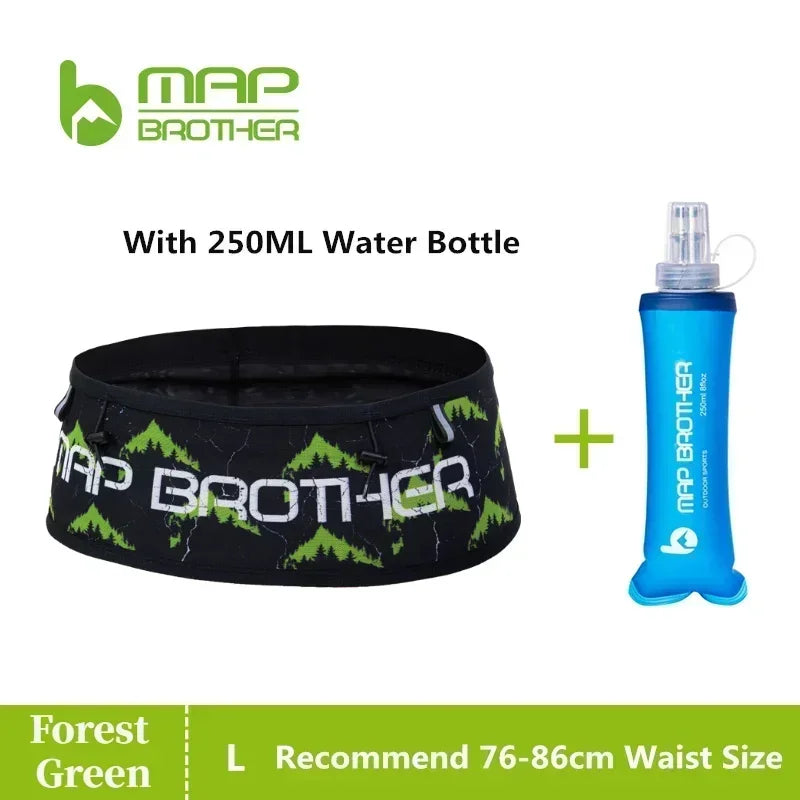 MAP BROTHER W1002 Hydration Running Belt Waist Pack Travel Money Bag Trail Marathon Gym Workout Fitness Mobile Phone Holder Bag