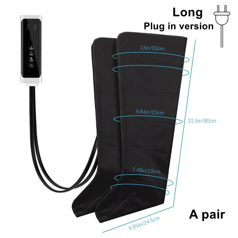 Electric Air Pressure Leg Massager Kneading Squeeze Deep Relaxation Calf Foot with Remote Control Sports Recovery Gift