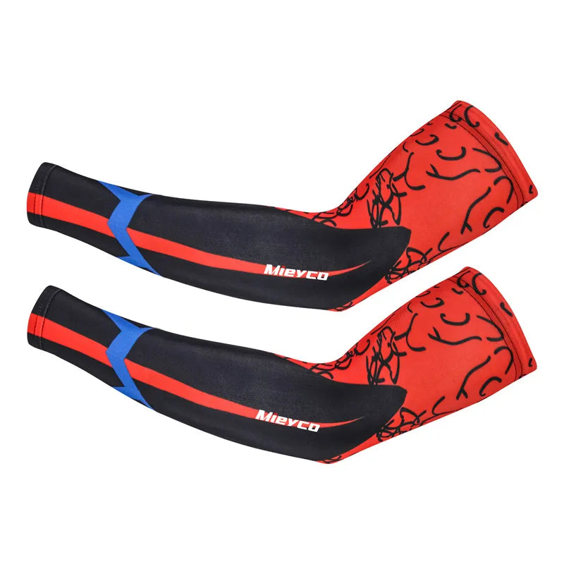 Mieyco Cycling Arm Sleeve Breathable Quick Dry UV Protection Running Ice Fabric Arm Sleeves Fitness Basketball Sunscreen Bands