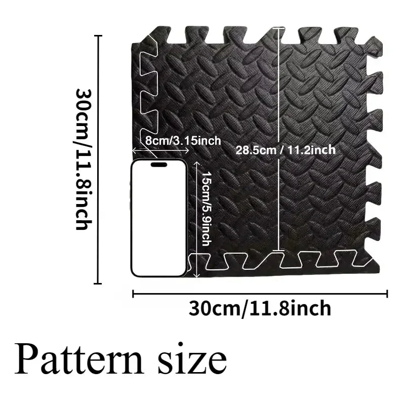30x30x2.5CM Thickened Yoga Puzzle Mat(6/8/12Pcs) Fitness Interlocking Foam Mat EVA Non-Slip Flooring Rug for Home Living Room